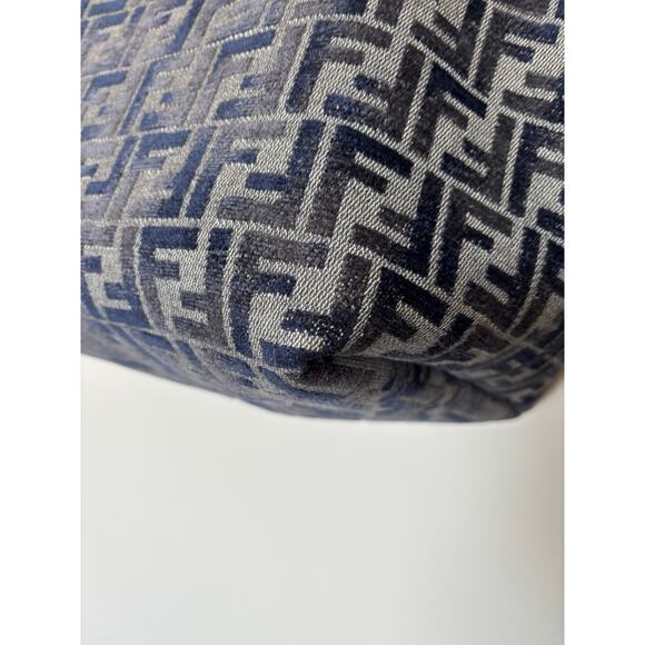 Fendi FF Zucca Monogram Dark Blue Large Roll Reversible Shopper - Picture 13 of 16